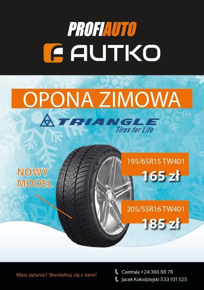 Zimowe opony triangle w ofercie sklepu AUTKO